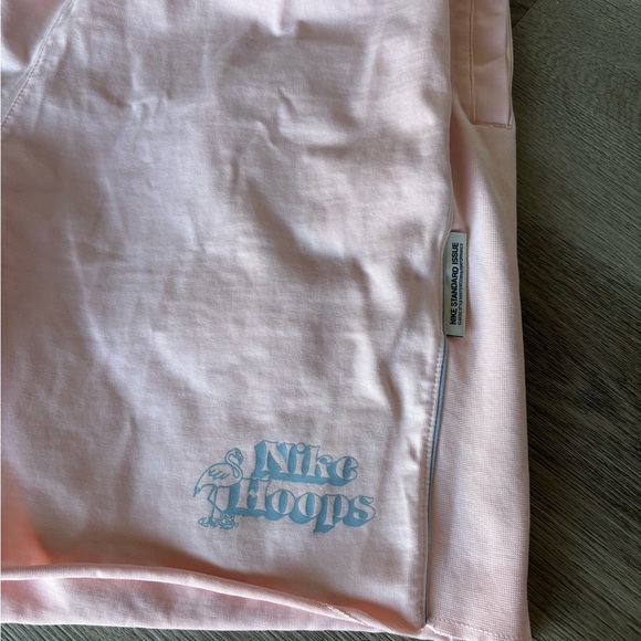 Nike Standard Issue Printing Logo Solid Straight Shorts Pink - Picture 6 of 10
